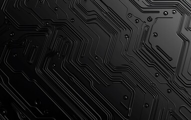 Abstract black circuit board texture.