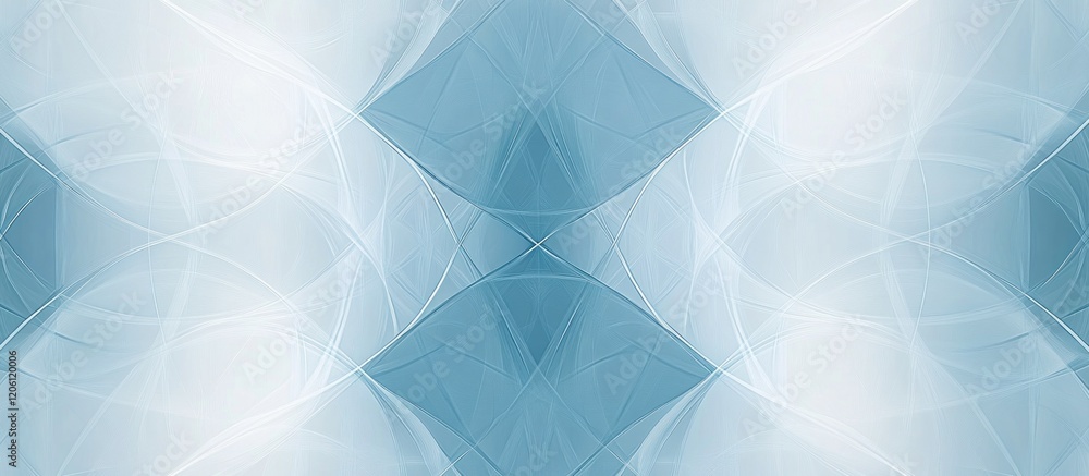 Poster abstract seamless pattern with smooth gradients of soft blues and white hues with thin white lines