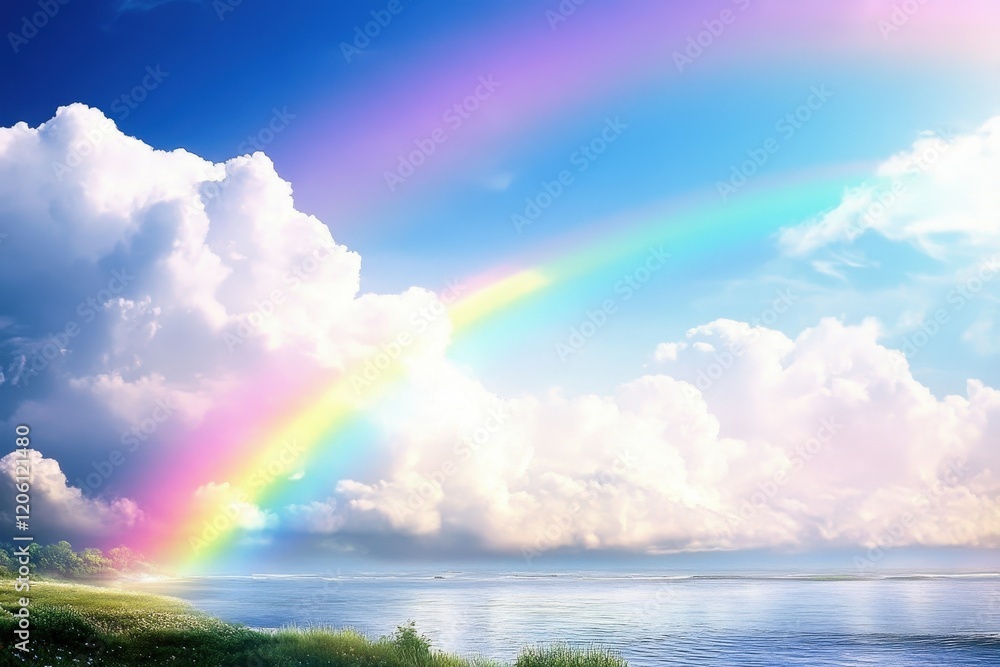 Poster atmospheric phenomena create a stunning display of light.