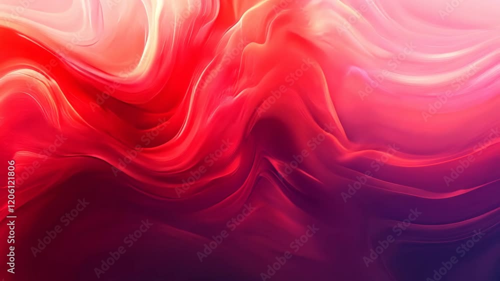 Aufkleber colorful abstract swirl design with red and pink hues creating dynamic movement and depth