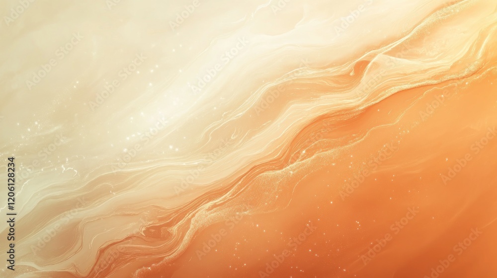 Poster smooth flowing gradient with orange tones transitioning to pale gold, enhanced by soft radial light 