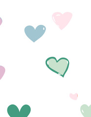 Heart Illustration, Hearts, Love, Valentine, Repeat print, kiss, Vector art, adobe illustration