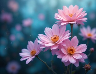 Fototapeta premium pink and white chrysanthemum