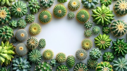 Fototapeta premium A Stunning Circle of Succulents: A Botanical Masterpiece