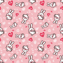 Heart Illustration, Hearts, Love, Valentine, Repeat print, kiss, Vector art, adobe illustration