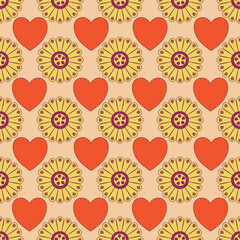 Heart Illustration, Hearts, Love, Valentine, Repeat print, kiss, Vector art, adobe illustration