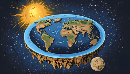 Flat earth theory, conspiracy theory