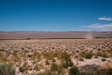 along the desert highway, nevada, usa