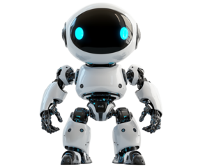 AI Robot on Transparent Background