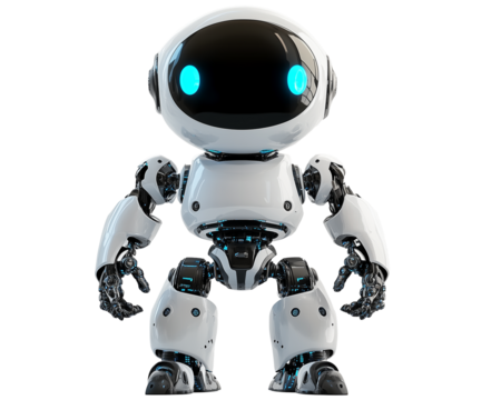 AI Robot on Transparent Background