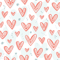 Heart Illustration, Hearts, Love, Valentine, Repeat print, kiss, Vector art, adobe illustration