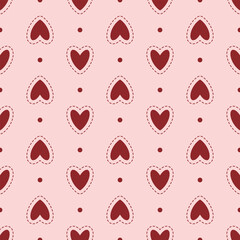 Heart Illustration, Hearts, Love, Valentine, Repeat print, kiss, Vector art, adobe illustration