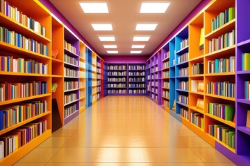 A cozy bookcase showcasing an array of educational textbooks.