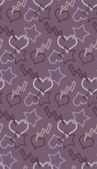 
Heart Illustration, Vector art, Valentine Graphics, Repeat Prints, Heart Drawing, Valentines day, Seamless print, Hearts Patterns, Love, Romantic, Cupid, Couple love, February 14