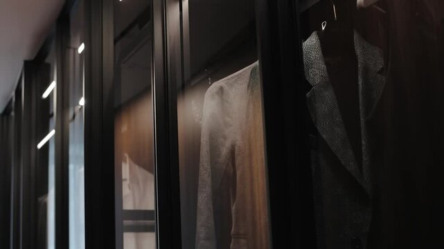 An Elegant Closet Design That Effectively Showcases Modern Fashion Pieces and Accessories