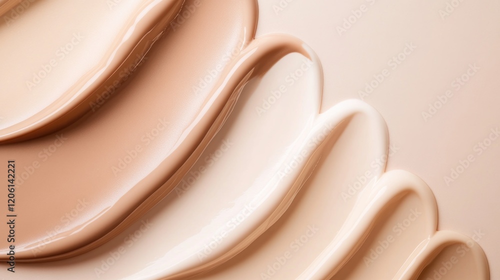 Poster subtle ombrã© effect transitioning from light beige to brown in a smooth, wavy pattern