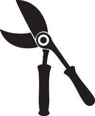 Loppers Rustic Tool for Gardening, Silhouette vector