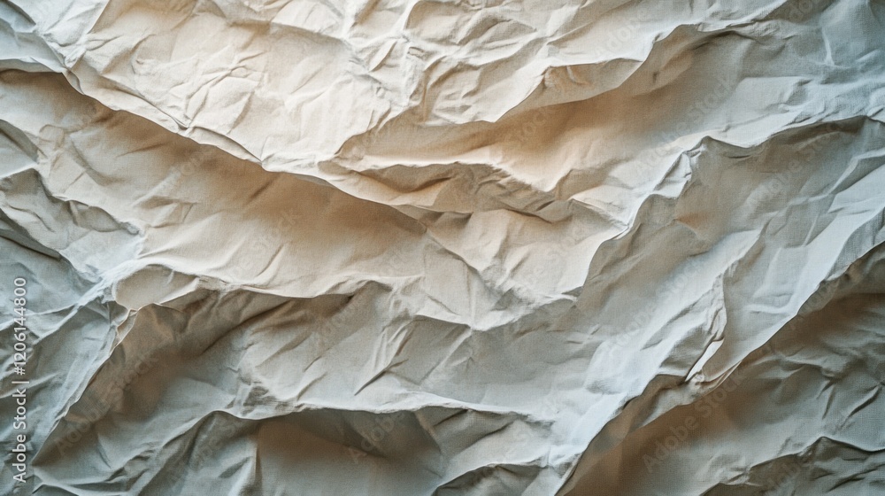 Poster abstract layered paper background with crumpled fabric texture for creative projects