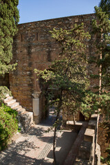 Arched gate at the Alcazaba in Malaga, Spain.