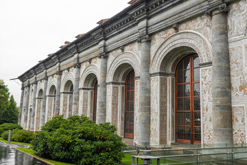 Finishing, details of doors, arches, building facades. Castle.Gothic architecture in Prague Castle, a historic landmark with ancient history. High quality photo