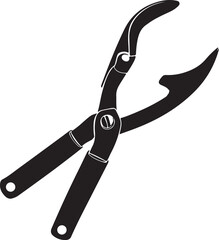 Loppers Rustic Tool for Gardening, Silhouette vector