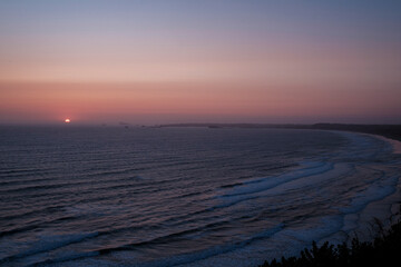 Sunset view over Crescent City Bay, Crescent City, California, USA