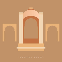 Fototapeta premium Jharokha Frame - Window Elements for Invitations - Stock Illustration