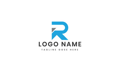 r logo template with abstract shape