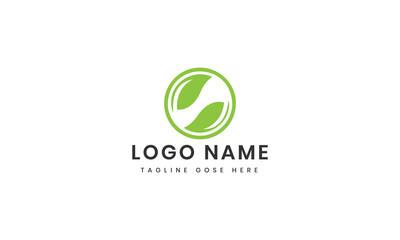 Flat leaf logo templates