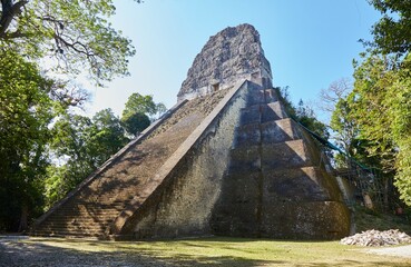 Tikal's towering pyramid known as Temple V