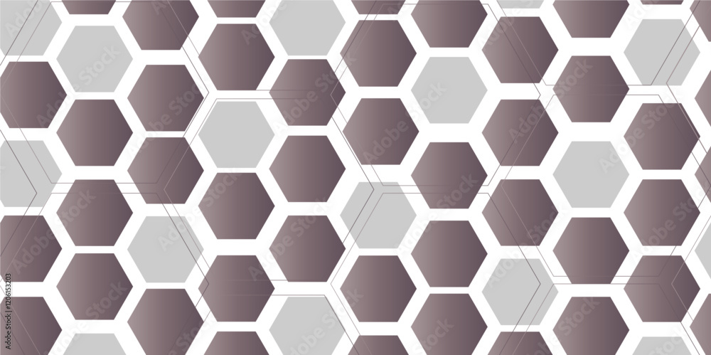 Poster abstract colourful hexagon technology geometric pattern concept white background. use for template, 