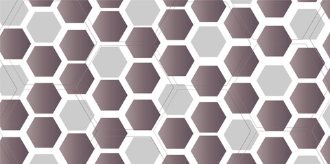 Abstract colourful hexagon technology geometric pattern concept white background. Use for template, wallpaper, website vector illustration.