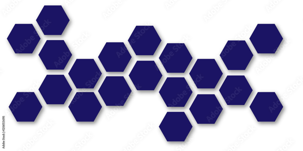 Poster abstract colourful hexagon technology geometric pattern concept white background. use for template, 