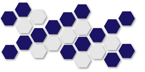Abstract colourful hexagon technology geometric pattern concept white background. Use for template, wallpaper, website vector illustration.