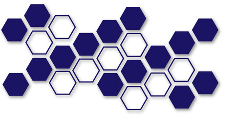 Abstract colourful hexagon technology geometric pattern concept white background. Use for template, wallpaper, website vector illustration.