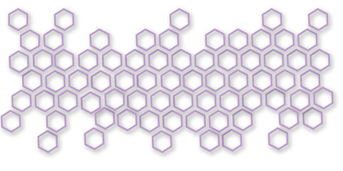 Abstract colourful hexagon technology geometric pattern concept white background. Use for template, wallpaper, website vector illustration.