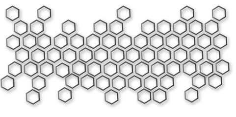 Abstract white and grey hexagon technology geometric pattern concept white background. Use for template, wallpaper, website vector illustration.