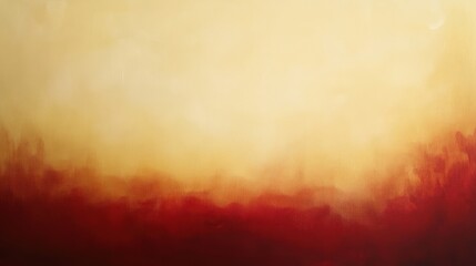 Fototapeta premium Abstract painting featuring a warm gradient from deep red to pale yellow with subtle light effects