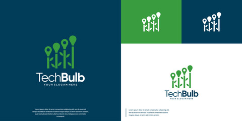 future agricultural technology, with the concept of light bulbs, symbol ideas, graphic design illustration.