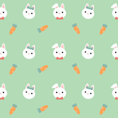 Seamless pattern with art design elements, and colorful Easter eggs.