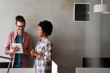 Software engineers working on project and programming in company. Startup business teamwork concept