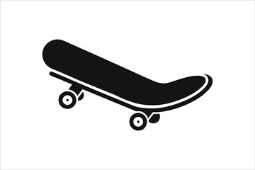 WeSkateboard icon silhouette vector, skateboard sport illustration, isolated design  