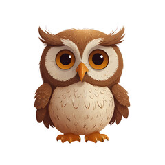 Fototapeta premium Adorable Cartoon Owl Illustration