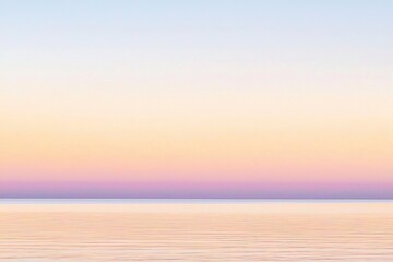 Fototapeta premium Sunset Gradient: A sky transitioning from deep orange to soft pink, with the horizon fading into a calm, dusky blue