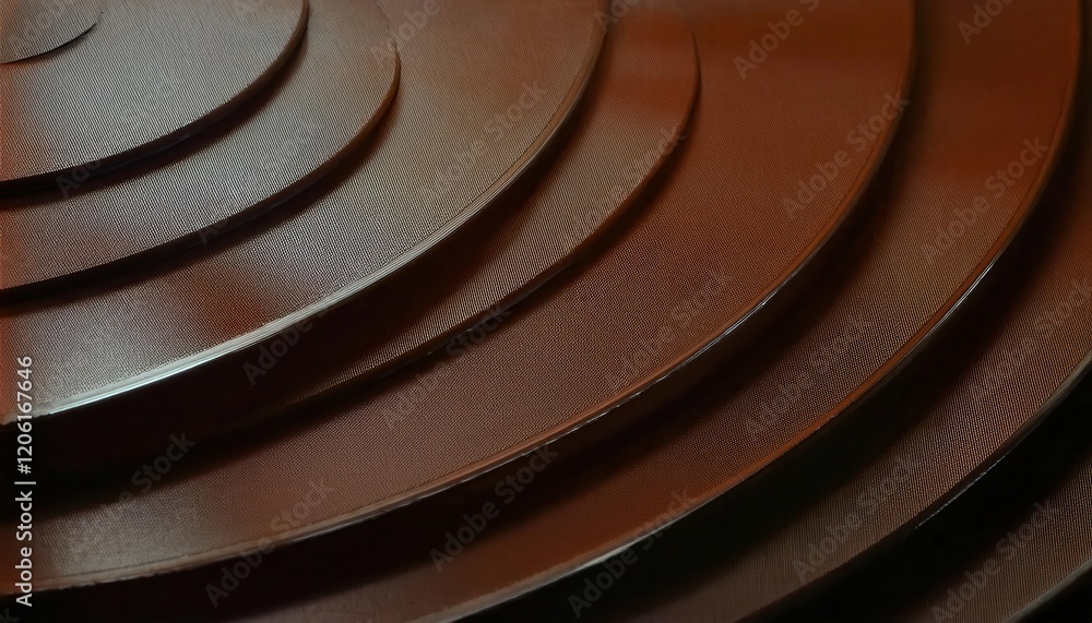 Aufkleber textured brown leather surface with abstract wave patterns and embossed lines, ideal for background,