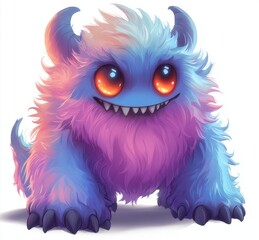 Obraz premium chibi monster design with a pure white background for t-shirt printing