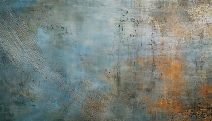 Obraz premium textured abstract art with blue and orange tones on a weathered canvas, ideal for wall decor, background design, or artistic inspiration