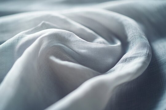 A close-up view of a bed with a white sheet, ideal for use in interior design or home decor images