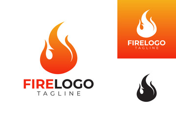 vector fire logo premium template