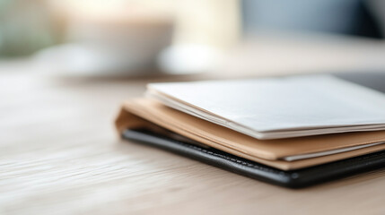 Close Up of Wallet with Organized Receipts for Expense Tracking
